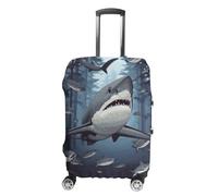 GHBNK Luggage Covers for Suitcase Travel Luggage Case Cover Funny Sharks Design Luggage Protector Suitcase Cover Washable Stretch Suitcase Protector Fits 19-32 Inch Luggage, style, L