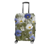 GHBNK Luggage Covers for Suitcase Travel Luggage Case Cover Wild Flowers And Cornflowers Luggage Protector Suitcase Cover Washable Stretch Suitcase Protector Fits 19-32 Inch Luggage, style, Small