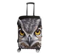 GHBNK Luggage Covers for Suitcase Travel Luggage Case Cover Yellow Eyed Owl Luggage Protector Suitcase Cover Washable Stretch Suitcase Protector Fits 19-32 Inch Luggage, style, L
