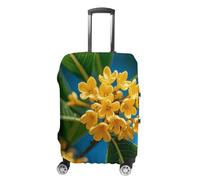 GHBNK Luggage Covers for Suitcase Travel Luggage Case Cover Yellow Osmanthus Flowers Luggage Protector Suitcase Cover Washable Stretch Suitcase Protector Fits 19-32 Inch Luggage, style, L