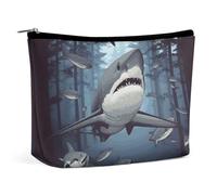GHBNK Makeup Bags for Women Portable Cosmetic Bag Funny Sharks Design Travel Makeup Case Organizer Toiletry Bag, style, One Size
