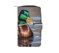 GHBNK Mallard Duck Wallet for Men Women PU Leather Wallet Long Wallets Bifold Wallets with 12 Card Holder