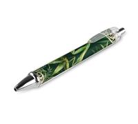 GHBNK Mantis Bamboo Leaf Ballpoint Pens Retractable Ball Point Pens Black Ink 0.5mm Fine Point Smooth Writing Pen Office Supplies 1 PCS