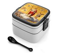 GHBNK Myth Queen Bento Box with Spoon & Handle - Leak Proof Stackable Lunch Container for Men, Women |1000ml Detachable Compartments for Adults, Office, Travel, Safe And Bpa-Free