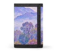 GHBNK Nature Forest Mountain Small Wallet Trifold Wallets Purse with 1 Cash Compartment And 8 Card Slots Money Clip