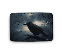 GHBNK Night Crow Bath Mat, Super Absorbent Bath Rug, Non-Slip Quick Dry Shower Mat, Extra Thick Bathroom Rug, Washable Mats for Bathroom Floor Tub and Shower 15.7" x23.6
