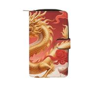 GHBNK Oriental Dragon Orb Wallet for Men Women PU Leather Wallet Long Wallets Bifold Wallets with 12 Card Holder