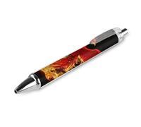 GHBNK Phoenix Flame Ballpoint Pens Retractable Ball Point Pens Black Ink 0.5mm Fine Point Smooth Writing Pen Office Supplies 1 PCS