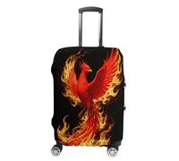 GHBNK Phoenix Flame Luggage Cover, Phoenix Flame Design Suitcase Protector, Personalized Stretchable Washable Travel Sleeve for 19-32 Inch Luggage X-Large, white, M, Phoenix Flame