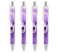 GHBNK Poodle Ballpoint Pens Retractable Ball Point Pens Black Ink 0.5mm Fine Point Smooth Writing Pen Office Supplies 4 PCS