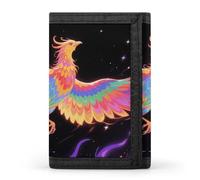 GHBNK Radiant Phoenix Small Wallet Trifold Wallets Purse with 1 Cash Compartment And 8 Card Slots Money Clip