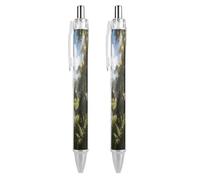 GHBNK River Valley Beast Ballpoint Pens Retractable Ball Point Pens Black Ink 0.5mm Fine Point Smooth Writing Pen Office Supplies 2 PCS