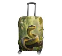 GHBNK Rough - Scaled Bush Viper Luggage Cover, Rough - Scaled Bush Viper Design Suitcase Protector, Personalized Stretchable Washable Travel Sleeve for 19-32 Inch Luggage X-Large, white, XL, Rough