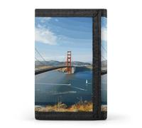 GHBNK San Francisco Golden Gate Bridge Small Wallet Trifold Wallets Purse with 1 Cash Compartment And 8 Card Slots Money Clip