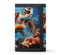 GHBNK Sea Turtles Diamond Painting Small Wallet Trifold Wallets Purse with 1 Cash Compartment And 8 Card Slots Money Clip