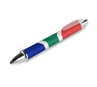 GHBNK South Africa Flag Ballpoint Pens Retractable Ball Point Pens Black Ink 0.5mm Fine Point Smooth Writing Pen Office Supplies 1 PCS
