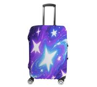 GHBNK Starry Print Luggage Cover, Starry Print Design Suitcase Protector, Personalized Stretchable Washable Travel Sleeve for 19-32 Inch Luggage X-Large, white, S, Starry Print