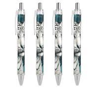 GHBNK Tiger in Jungle Ballpoint Pens Retractable Ball Point Pens Black Ink 0.5mm Fine Point Smooth Writing Pen Office Supplies 4 PCS