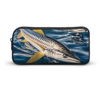 GHBNK Two Big Fish in The Water Pencil Case Holder Large Capacity Pencil Pouch - Holds 60+ Pens, Slim Pen Bag with Zipper Cosmetic Makeup Bag & Travel Toiletry Organizer