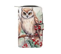 GHBNK Two Owls on The Tree Wallet for Men Women PU Leather Wallet Long Wallets Bifold Wallets with 12 Card Holder