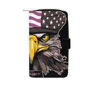GHBNK Women's Leather Wallet Long Wallet for Men Cool Eagle Wristlet Wallets with 12 Card Holder Large Capacity Coin Pocket, Cool Eagle, 19.7x11x3.5cm