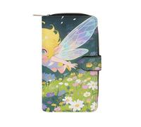 GHBNK Yellow - Haired Elf Wallet for Men Women PU Leather Wallet Long Wallets Bifold Wallets with 12 Card Holder