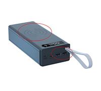 GHBOTTOM Detachable LCD Display DIY 16x18650 Battery Case Power Bank Shell External Box Without Battery 5W Wireless Charging Box