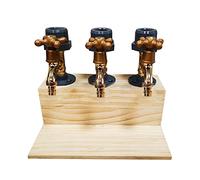 GHBOTTOM Wooden Base Wine Dispenser Single/Double/Three Faucet Whisky Decanter Liquor