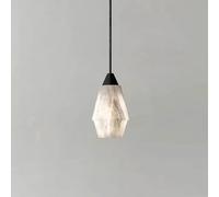 GHBSDNEPP 8.3In Natural Alabaster Glass Light Pendant, Nordic Modern Simple Chandelier, White Marble Ceiling Hanging Lamp with E14 Lamp Holder for Bedroom Dining Room Kitchen Island Sink(Type B)/One C