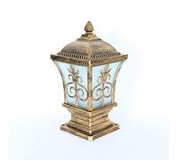GHBSDNEPP Bronze Deck Stigma Lantern Fixtures Fence Outdoor Post Lamp Square Courtyard Door Column Light Rainproof Aluminum Garden Pillar Light Landscape Villa Porch Decor Wall Pedestal Pillar Light/H