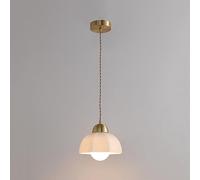 GHBSDNEPP Chandeliers, High-End Modern White Glass Ceiling Light, 20cm Diameter x 9cm Height, Indoor, Semi Flush Mount, Incandescent, Warm White