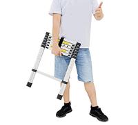 GHBSDNEPP Compact Telescoping Ladder for Home or Emergency Use, Folding Telesextension Ladders for Rv, Loft, Attic & Rooftop, Aluminum Retractable Ladder/4.2M/13.8Ft