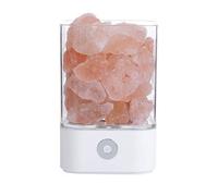 GHBSDNEPP Crystal Salt Lamp Colorful USB Night Light Natural Negative Ion Air Purifier Bedside Lamp (D10Cm * H15Cm)/White