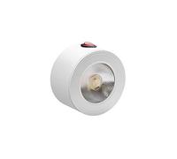 GHBSDNEPP Mini Surface Mounted Downlight, Durable Portable Battery Operated Wall Lamp with Switch, No Wiring, Practical Display Cabinet Lighting Fixture Ceiling Light/3000K/White