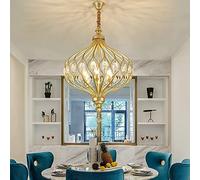 GHBSDNEPP Modern Led Crystal Chandelier Compatible with Dining Room丨Blackd Retro Light Compatible with Kitchen Bedroom丨Ceiling Hanging Lamp Lantern Lighting Fixtures E14 6000K,Kitchen Island/D/85Cm