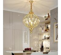 GHBSDNEPP Modern Led Crystal Chandelier Compatible with Dining Room丨Blackd Retro Light Compatible with Kitchen Bedroom丨Ceiling Hanging Lamp Lantern Lighting Fixtures E14 6000K,Kitchen Island/D/45Cm