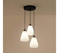 GHBSDNEPP Modern Minimalism Round Light Personality Art Glass Iron Metal 3 Lights Decorative Ceiling Lighting 3 * H21Cm