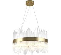 GHBSDNEPP Modern Round Crystal New Creative Decoration Chandelier for Dining Room Rectangle Crystal Rectangular Dimmable Led Hanging Chandelier Lampd Nordic Large Ceiling Lamp for Kitchen/D50Cm