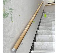 GHBSDNEPP Non-Slip Wooden Handrail, for Stairs, 3 M, for the Elderly and Children, Safety Stairs, Railing with Silver-Colored Wall Brackets, for Indoor and Outdoor Use, Loft Stair Handrail/250 cm