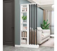 GHBSDNEPP Partition Column for the Entrance Area, Floor to Ceiling;Standing Room Divider with Shelves for the Living Room; Modernstanding Wooden Room Divider; Privacy Screen; Room Divider/White+Black/
