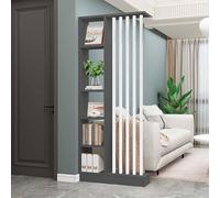GHBSDNEPP Partition Column for the Entrance Area, Floor to Ceiling;Standing Room Divider with Shelves for the Living Room; Modernstanding Wooden Room Divider; Privacy Screen; Room Divider/Gray+White/W