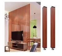 GHBSDNEPP Privacy Screens, Column-Shaped Room Dividers, Aluminumrt Column, Decorative Privacy Room Divider, Square Post for Dining Room/Stairs/Hallway, 2 3 4 5 6 7 Foot High Privacy Screen/Walnut - 2