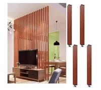 GHBSDNEPP Privacy Screens, Column-Shaped Room Dividers, Aluminumrt Column, Decorative Privacy Room Divider, Square Post for Dining Room/Stairs/Hallway, 2 3 4 5 6 7 Foot High Privacy Screen/Walnut 4 Pc