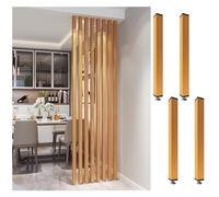 GHBSDNEPP Privacy Screens, Column-Shaped Room Dividers, Aluminumrt Column, Decorative Privacy Room Divider, Square Post for Dining Room/Stairs/Hallway, 2 3 4 5 6 7 Foot High Privacy Screen/Wood - 4 Pc