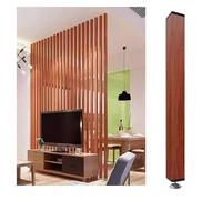 GHBSDNEPP Privacy Screens, Column-Shaped Room Dividers, Aluminumrt Column, Decorative Privacy Room Divider, Square Post for Dining Room/Stairs/Hallway, 2 3 4 5 6 7 Foot High Privacy Screen/Walnut - 1