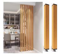 GHBSDNEPP Privacy Screens, Column-Shaped Room Dividers, Aluminumrt Column, Decorative Privacy Room Divider, Square Post for Dining Room/Stairs/Hallway, 2 3 4 5 6 7 Foot High Privacy Screen/Wood-2 Pcs/