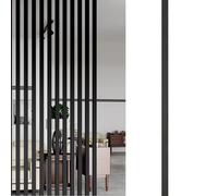 GHBSDNEPP Room Divider Column, 70 90 110 130 150 180 230 240 cm High, Privacy Screen/Room Divider Post, Modern Room Divider Column, for the Entrance Area of an Indoor Office (White)/Black/120Cm/47.2In