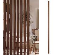 GHBSDNEPP Room Divider Column, 70 90 110 130 150 180 230 240 cm High, Privacy Screen/Room Divider Post, Modern Room Divider Column, for the Entrance Area of an Indoor Office (White)/Brown/205Cm/80.7In