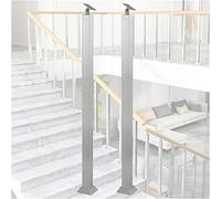 GHBSDNEPP Stainless Steel Handrails, Balustrade Posts for Stairs, Silver-Colored Balusters, Spindles for Indoor and Outdoor Stairs, Deck/Step Conversion, Garden Floor Installation/2-Pack/70Cm/27.6In