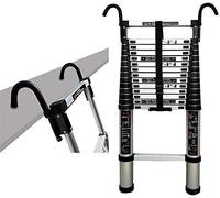 GHBSDNEPP Telesladder Ladders 2-4M Aluminum Telesextension Ladder Heavy-Duty Extendable Telescoping with Fixed Hook for Construction Climb Home Builders Attic Ge/6M/8.5Ft